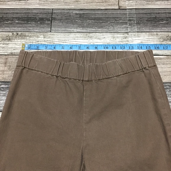 Soft Surroundings Pull On Pants Women’s S Brown Ankle Buttons (Inseam 27.5) - Picture 3 of 10